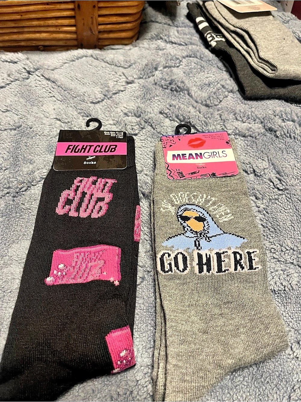 Graphic Ankle Socks 2-Pack in Black & Gray NWT